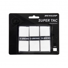 Dunlop Overgrip Super Tac 0.5mm - extremely grippy, moisture-absorbing - white - 3 pieces